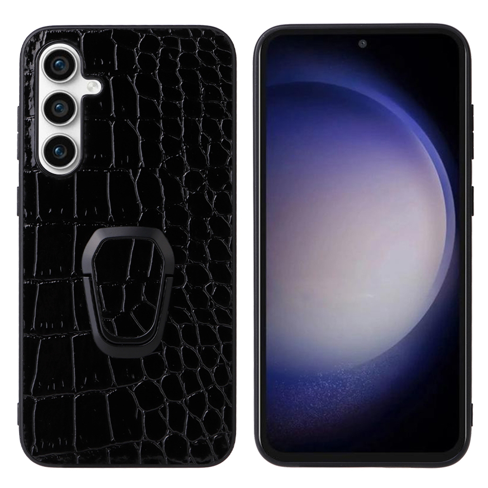 

Für Samsung Galaxy S23 fe PU Leder+tpu+pc Phone Cover Kickstand Handy Back Case - Krokodilstruktur, Galaxy S23 FE