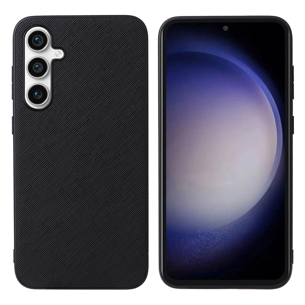 

PU + pc + Tpu-mobilfunkkoffer Für Samsung Galaxy S23 fe Anti-drop-mobiltelefon Zurück-deckung - Cross Textur, Galaxy S23 FE