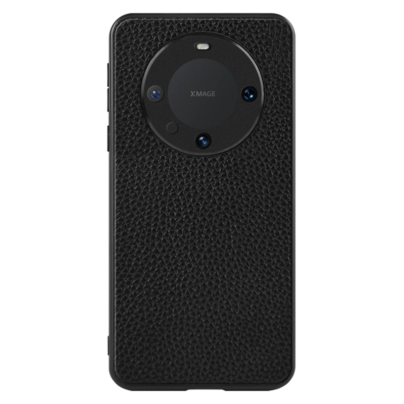 

Für Huawei Mate 60 PC+TPU -telefonhülle Echtes Kuhleder Beschichtetes Mobiltelefonschutzschutzabdeckung, Huawei Mate 60