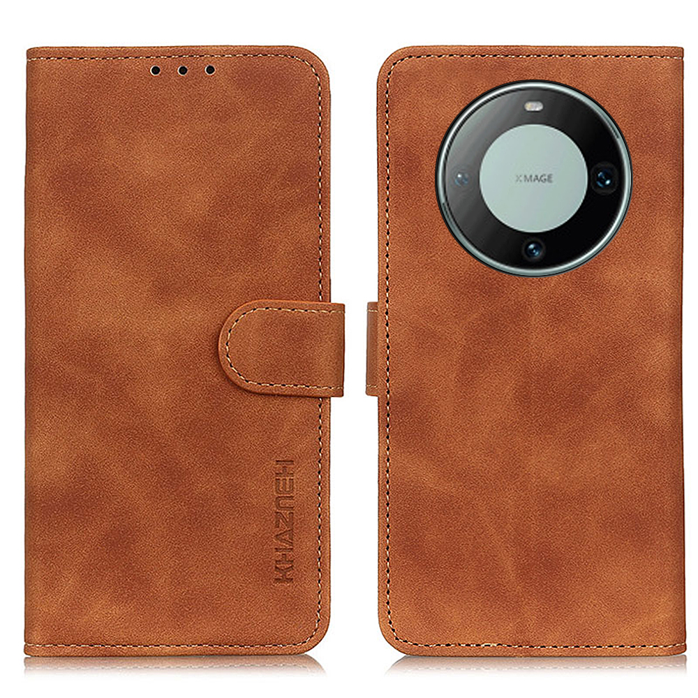 

Khazneh Für Huawei Mate 60 Support Ständer Mobiltelefon Hülle Retro Textur PU Leder Brieftasche Telefonabdeckung - Braun, Huawei Mate 60