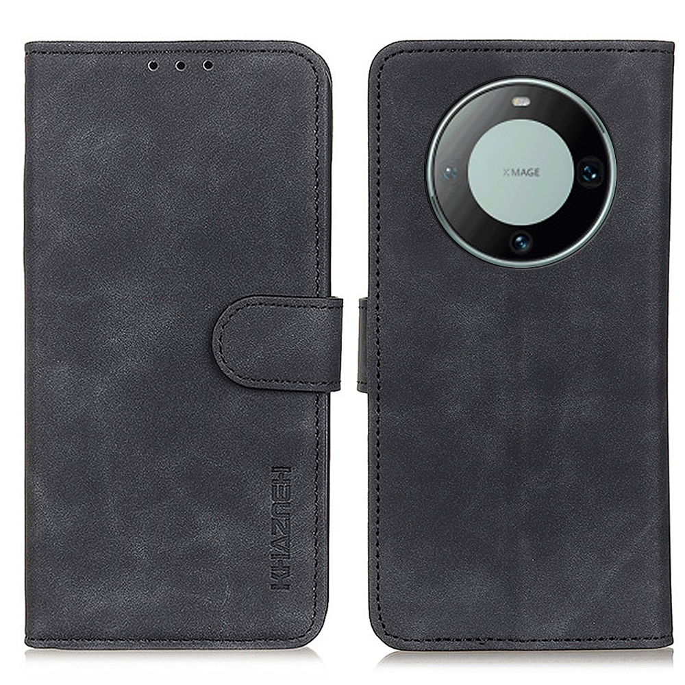 

Khazneh Für Huawei Mate 60 Pro Retro Textur Leder -handy -hülle Wallet With Stand Function - Schwarz, Huawei Mate 60 Pro