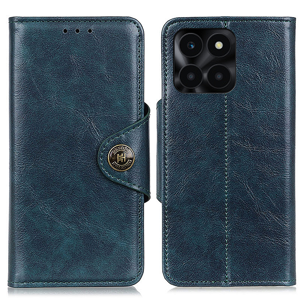 

Khazhen Für Ehren X6a 4G Anti-scratch-brieftaschenhülle Pu-leder-drop-schutzständer Cover - Blau, Honor X6a 4G