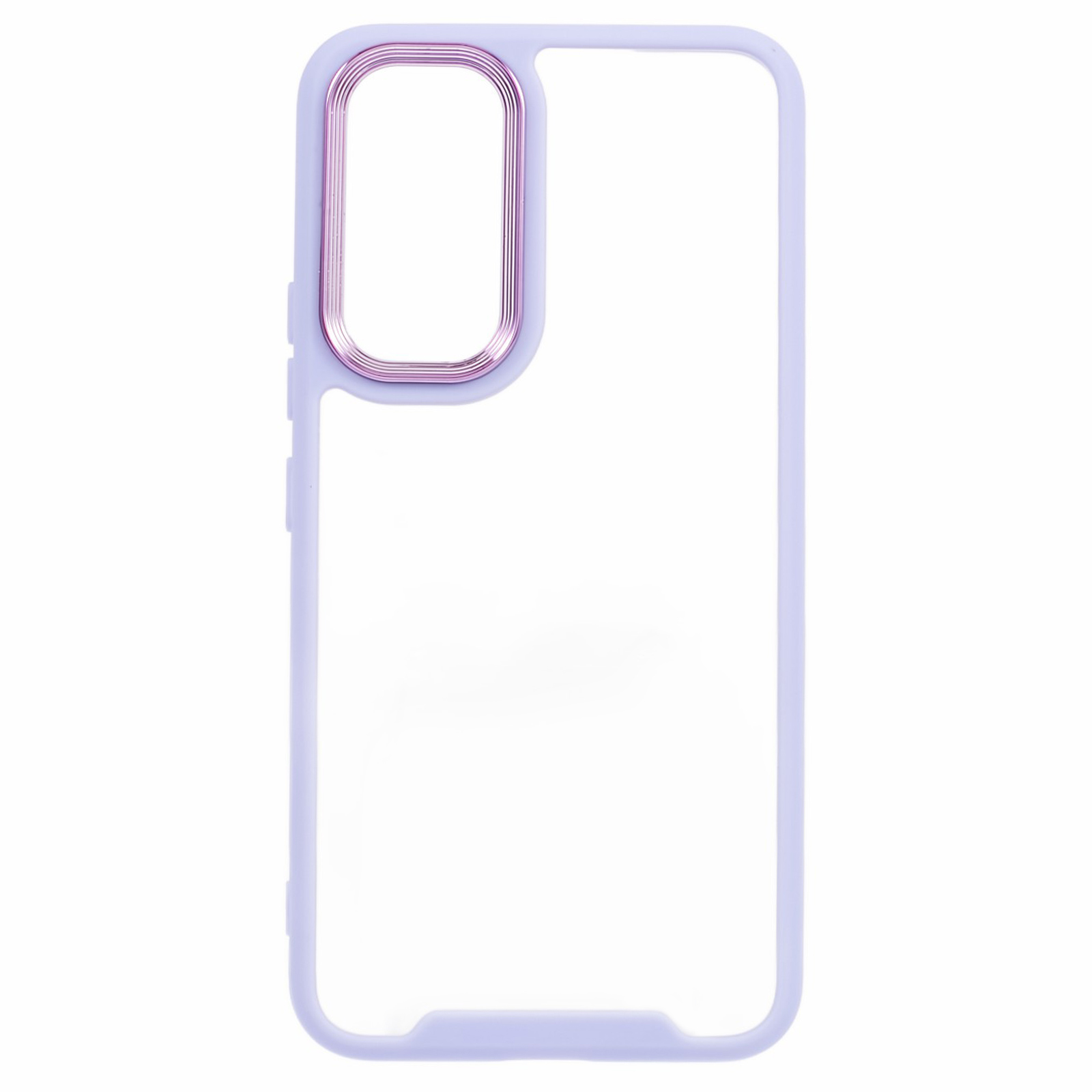 

Für Samsung Galaxy A14 5G Transparente Telefonhülle TPU + Acrylabdeckung Mit Elektroplierendem Objektivrahmen - Lila, Galaxy A14 5G