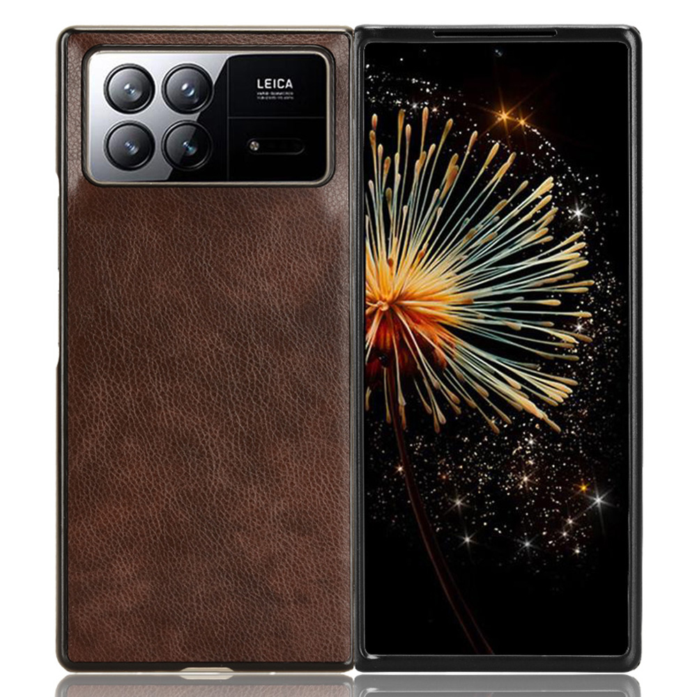 

Für Xiaomi Mix Fold 3 5G PU Lederbeschichtete TPU+PC -schutzhülle Litchi Textur Klappung Telefonabdeckung - Braun, Xiaomi Mix Fold 3 5G