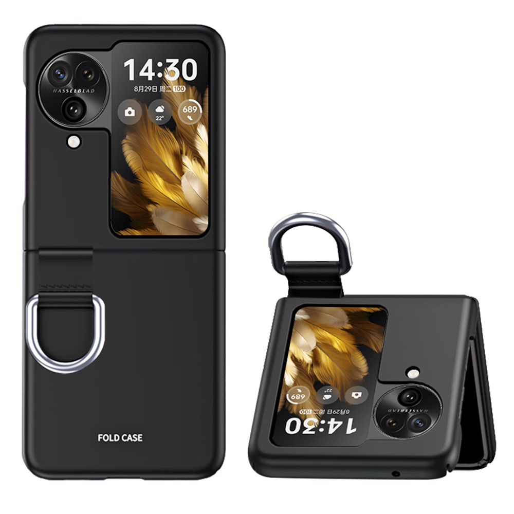 

Anti-drop-hard-pc-telefonkoffer Für Oppo Finden Sie N3 Flip 5G Ringfingerhalter Schockdcoverabdeckung - Schwarz, Oppo Find N3 Flip 5G