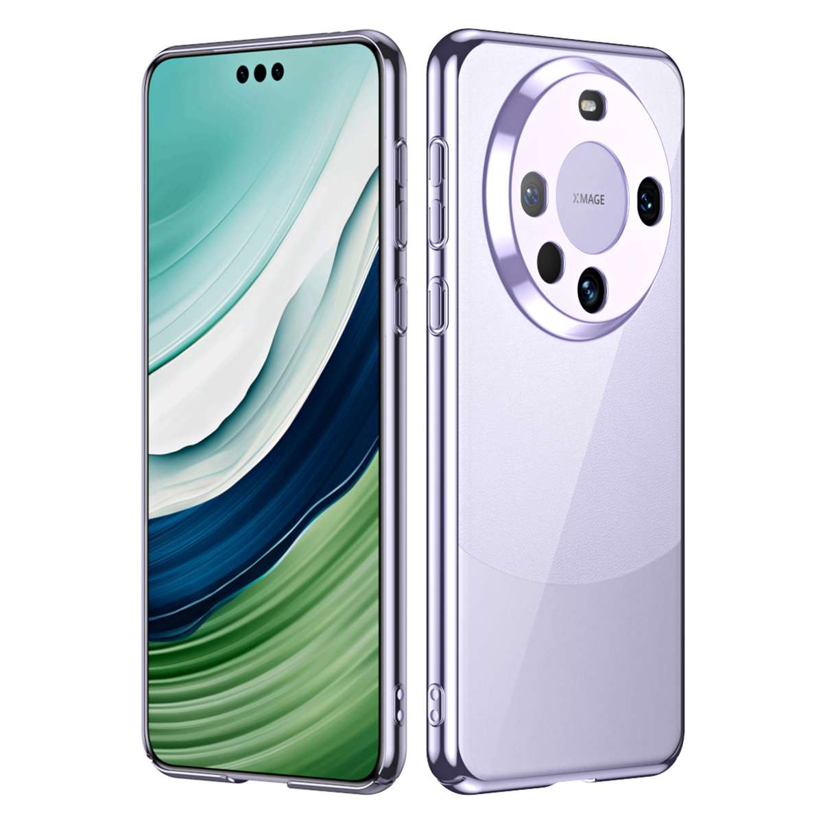 

Für Huawei Mate 60 Pro Drop-of-pc-telefonhülle Elektroplieren Von Stoßdämpfer Mobiltelefonabdeckung - Lila, Huawei Mate 60 Pro