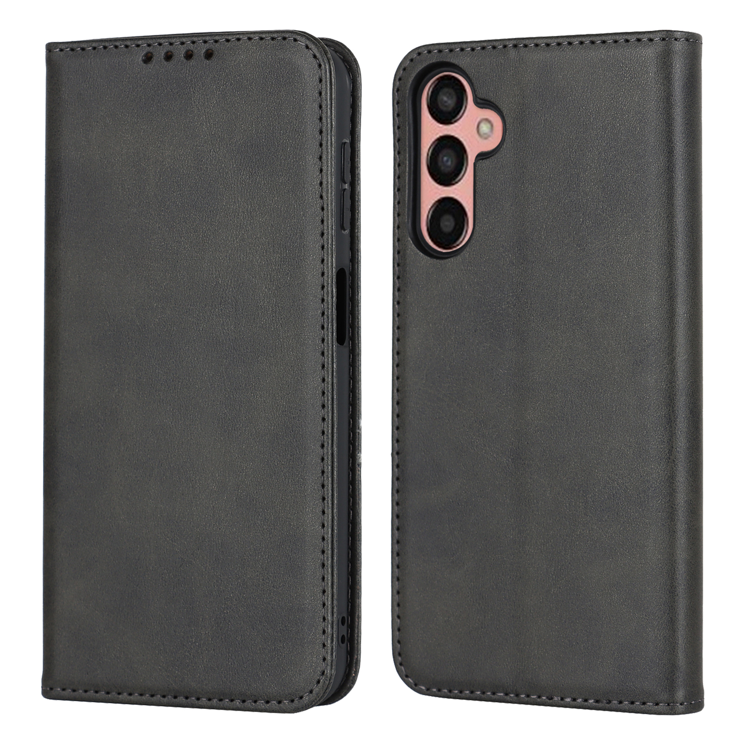 

Für Samsung Galaxy A25 5G Kälbertextur Schutzhülle Anti-drogen-leder-standard-brieftasche Telefonabdeckung - Schwarz, Galaxy A25 5G
