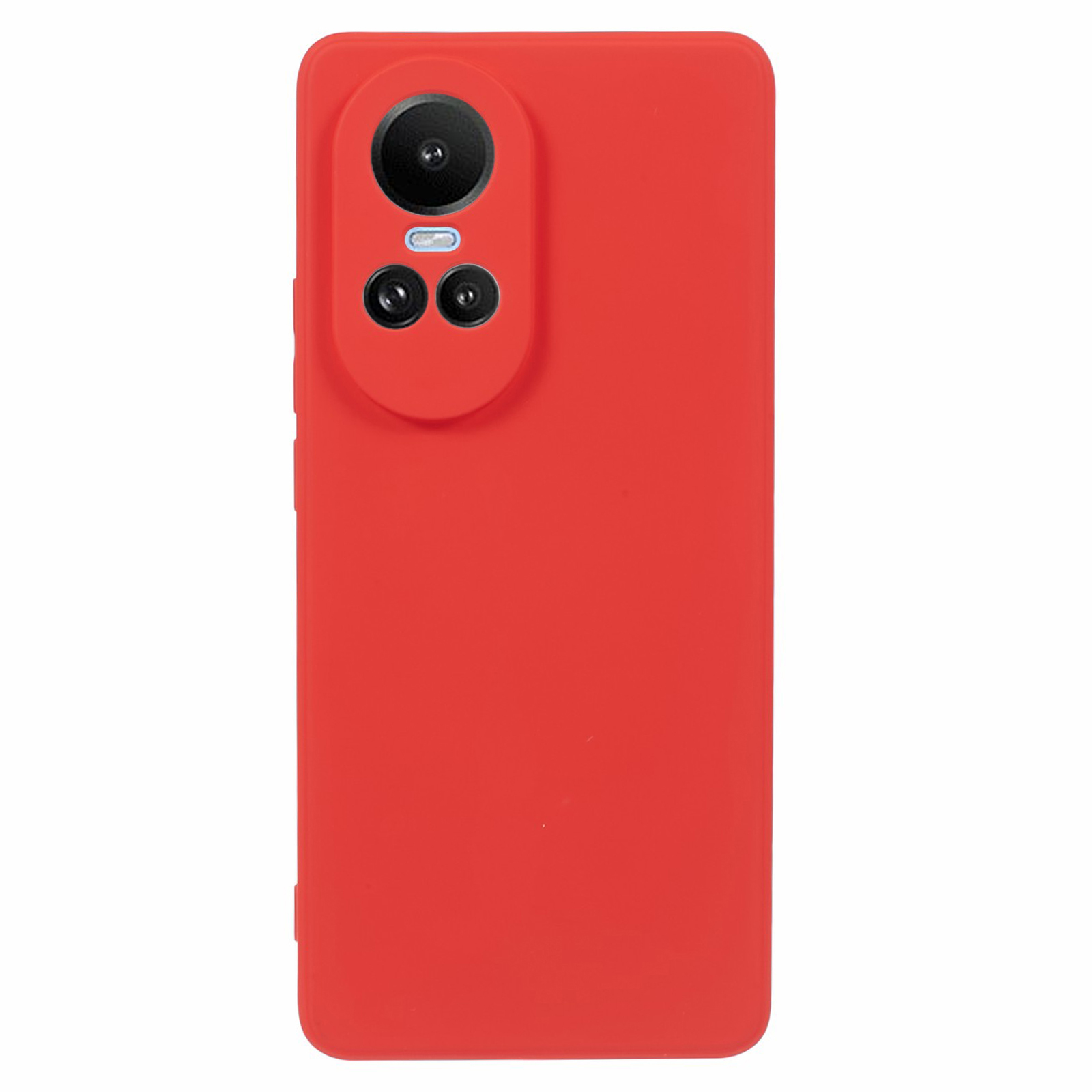 

Für Oppo Reno10 5G (global) Fall Gummiziert TPU Faserfaser Telefonabdeckung - Rot, Oppo Reno10 5G (Global)