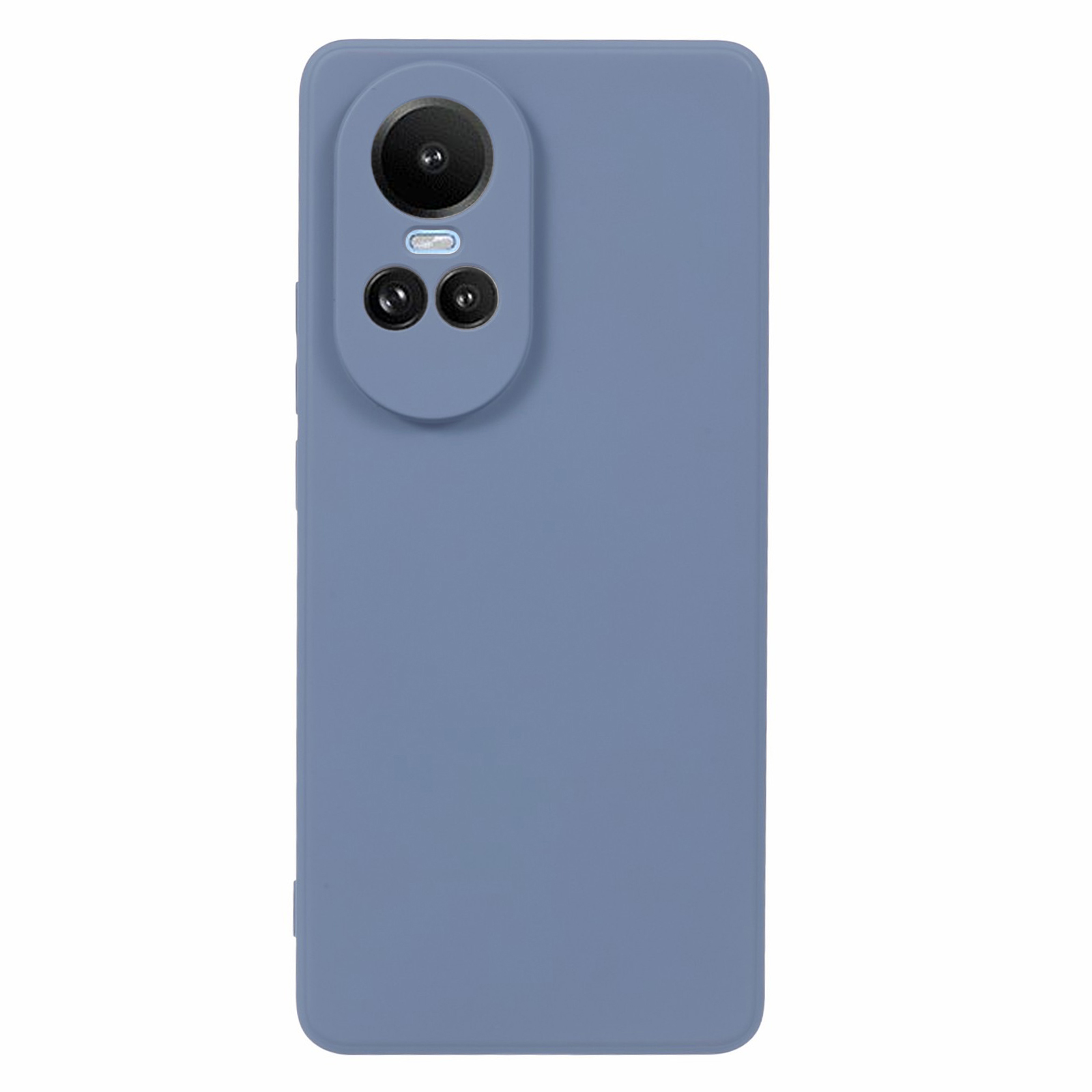 

Für Oppo Reno10 5G (global) Fall Gummiziert TPU Faserfaser Telefonabdeckung - Lavendelgrau, Oppo Reno10 5G (Global)