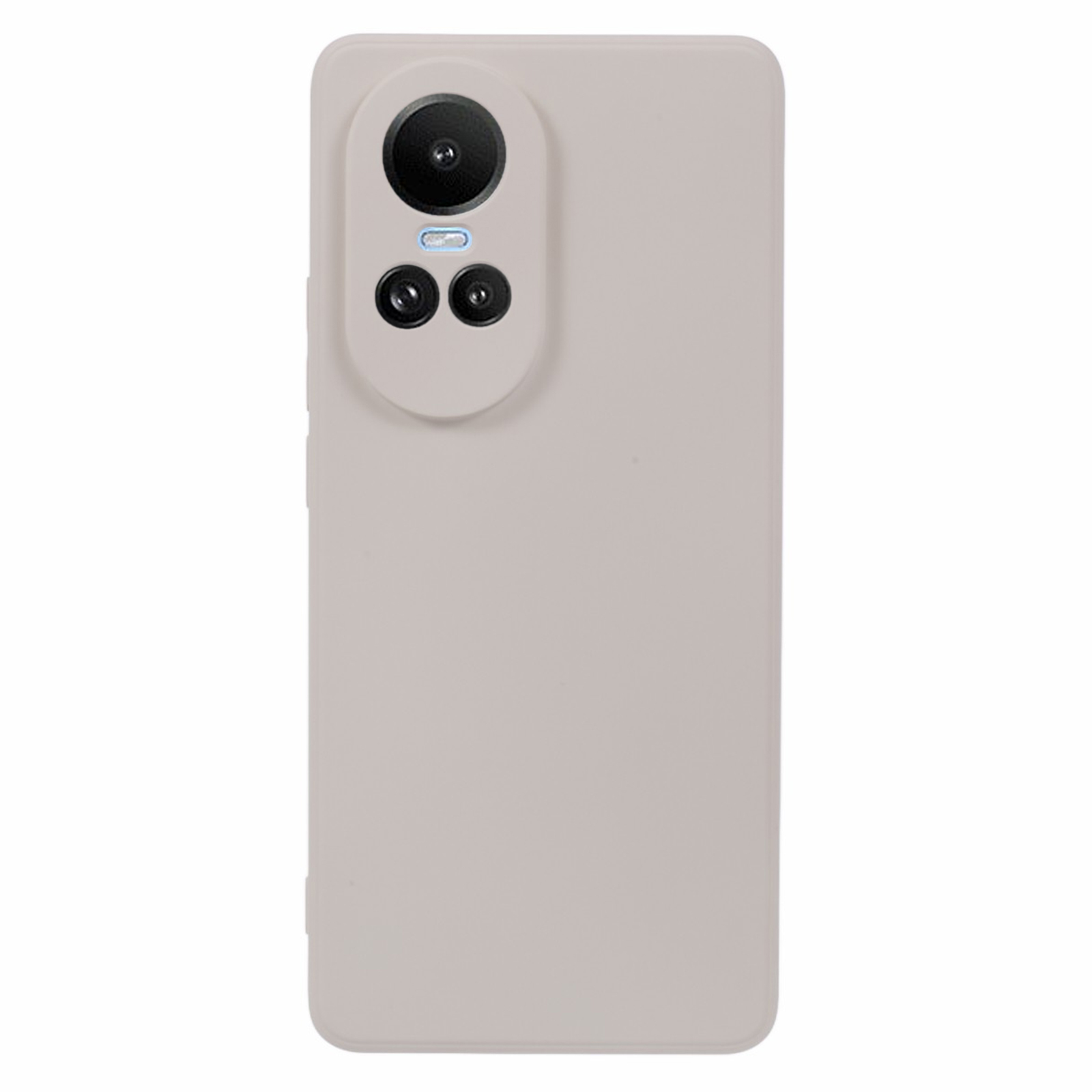 

Für Oppo Reno10 5G (global) Fall Gummiziert TPU Faserfaser Telefonabdeckung - Weiß, Oppo Reno10 5G (Global)