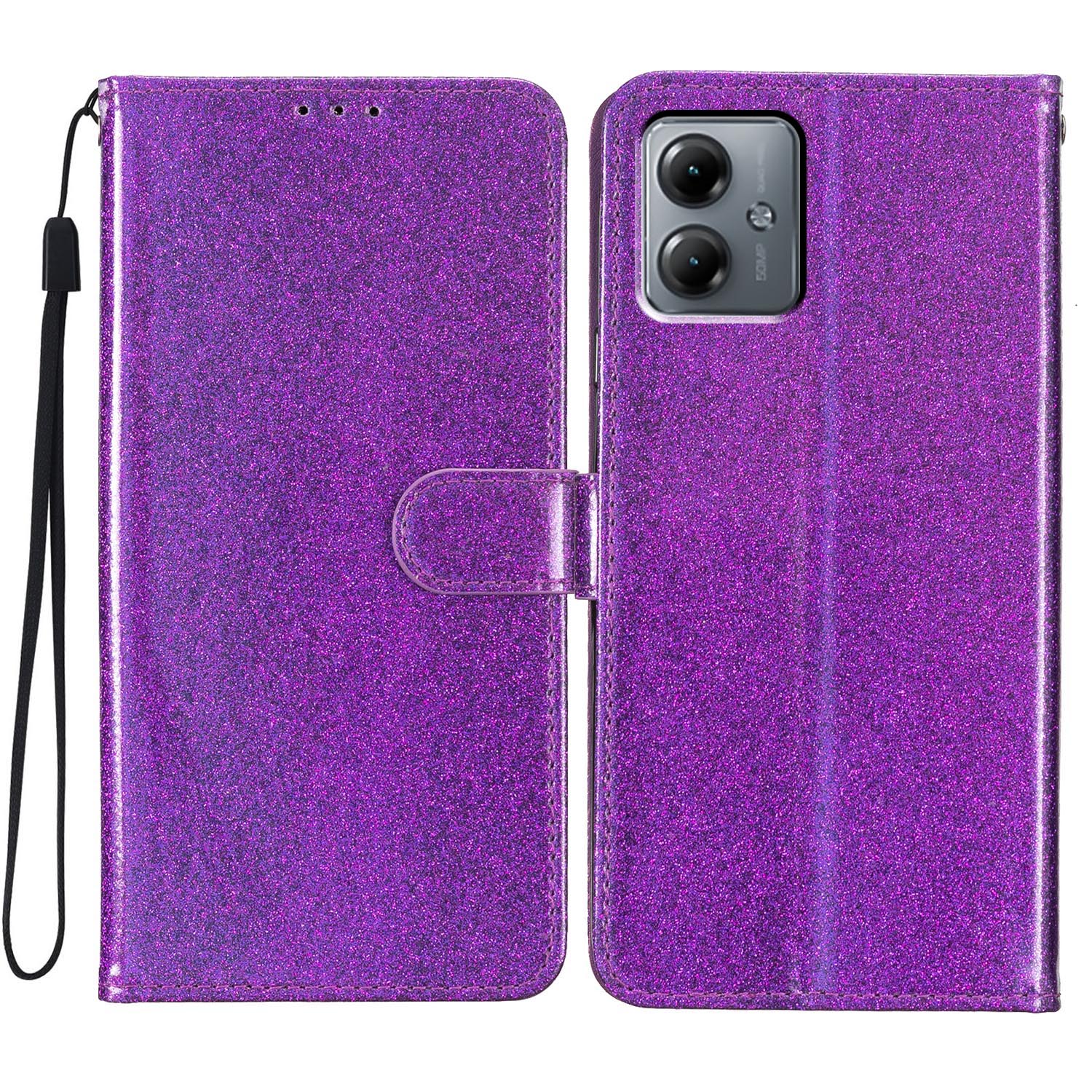 

Für Motorola Moto G14 4G Hülle Glitzern - Lila, Motorola Moto G14 4G