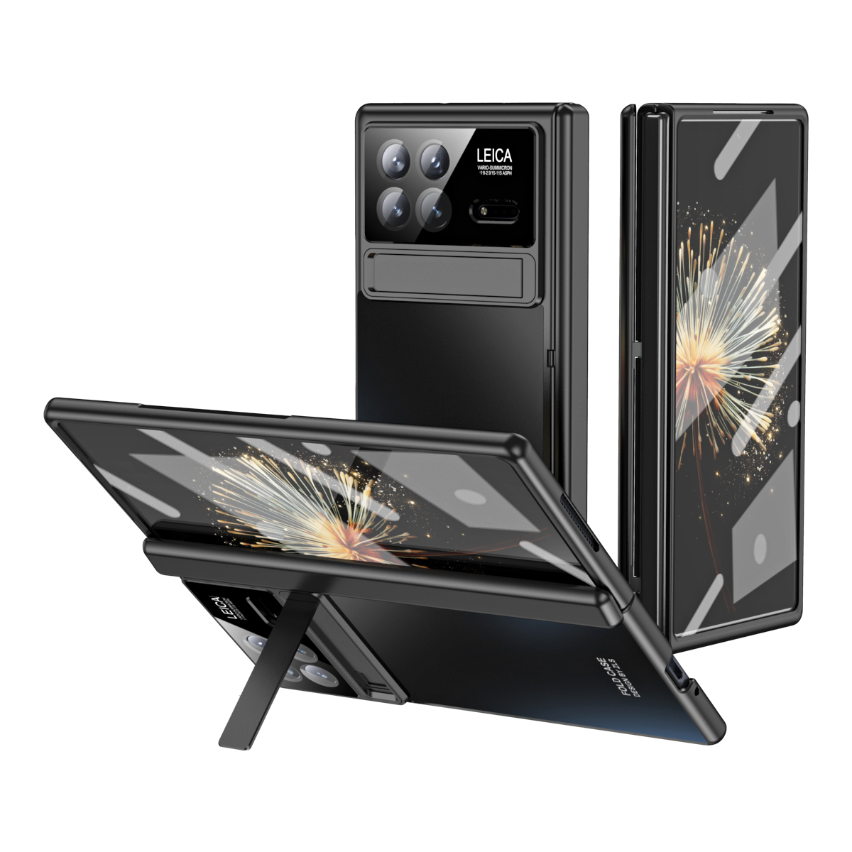

Für Xiaomi Mix Fold 3 5G Hülle Kickstand -pc -elektroplatte Mit Screenfilm + Objektivfilm - Schwarz, Xiaomi Mix Fold 3 5G