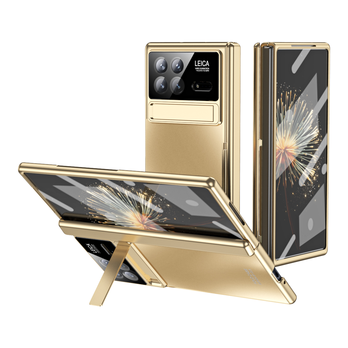 

Für Xiaomi Mix Fold 3 5G Hülle Kickstand -pc -elektroplatte Mit Screenfilm + Objektivfilm - Gold, Xiaomi Mix Fold 3 5G