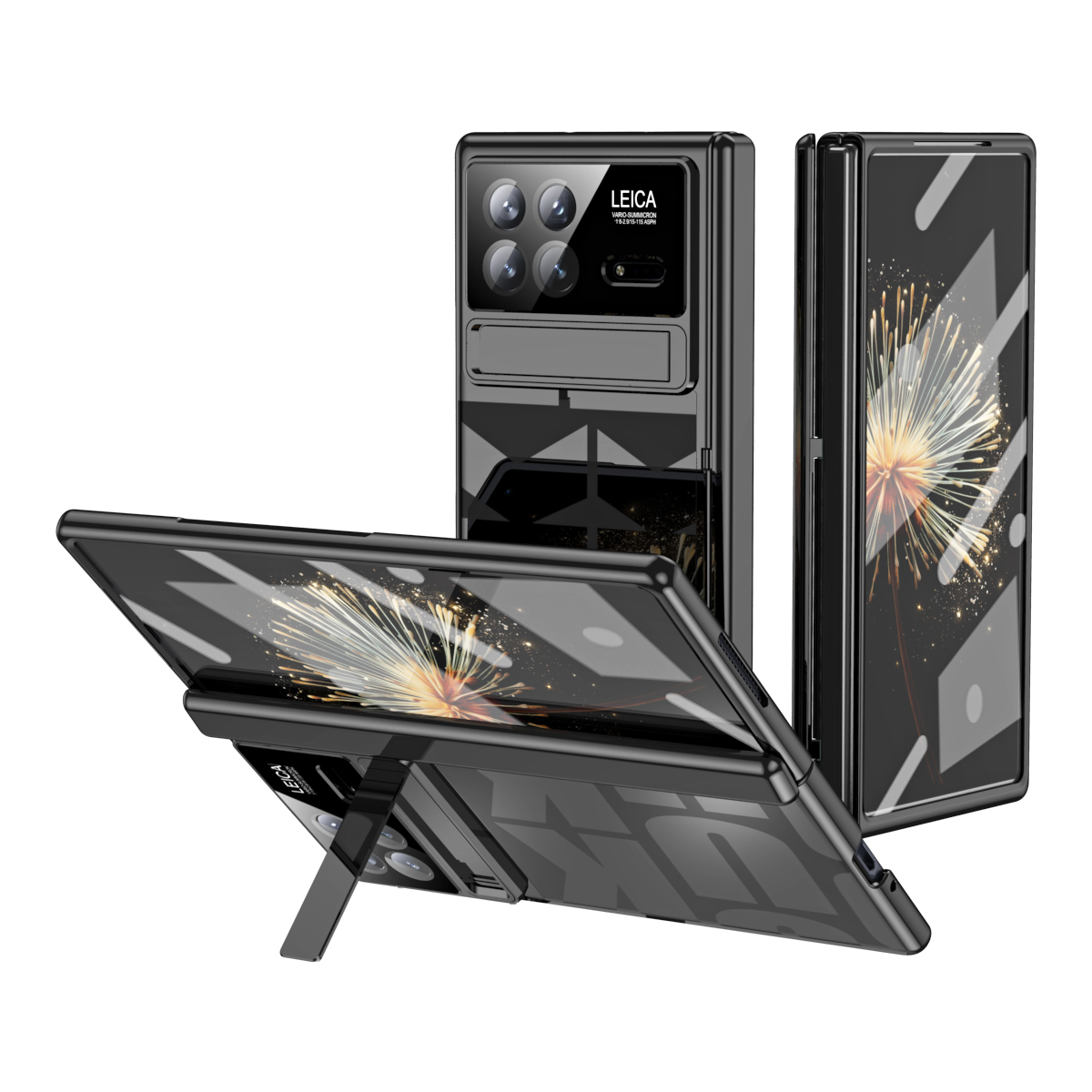 

Für Xiaomi Mix Fold 3 5G Hastensbriefsbrieben PC -telefonabdeckung Mit Screenfilm + Objektivfilm - Schwarz, Xiaomi Mix Fold 3 5G