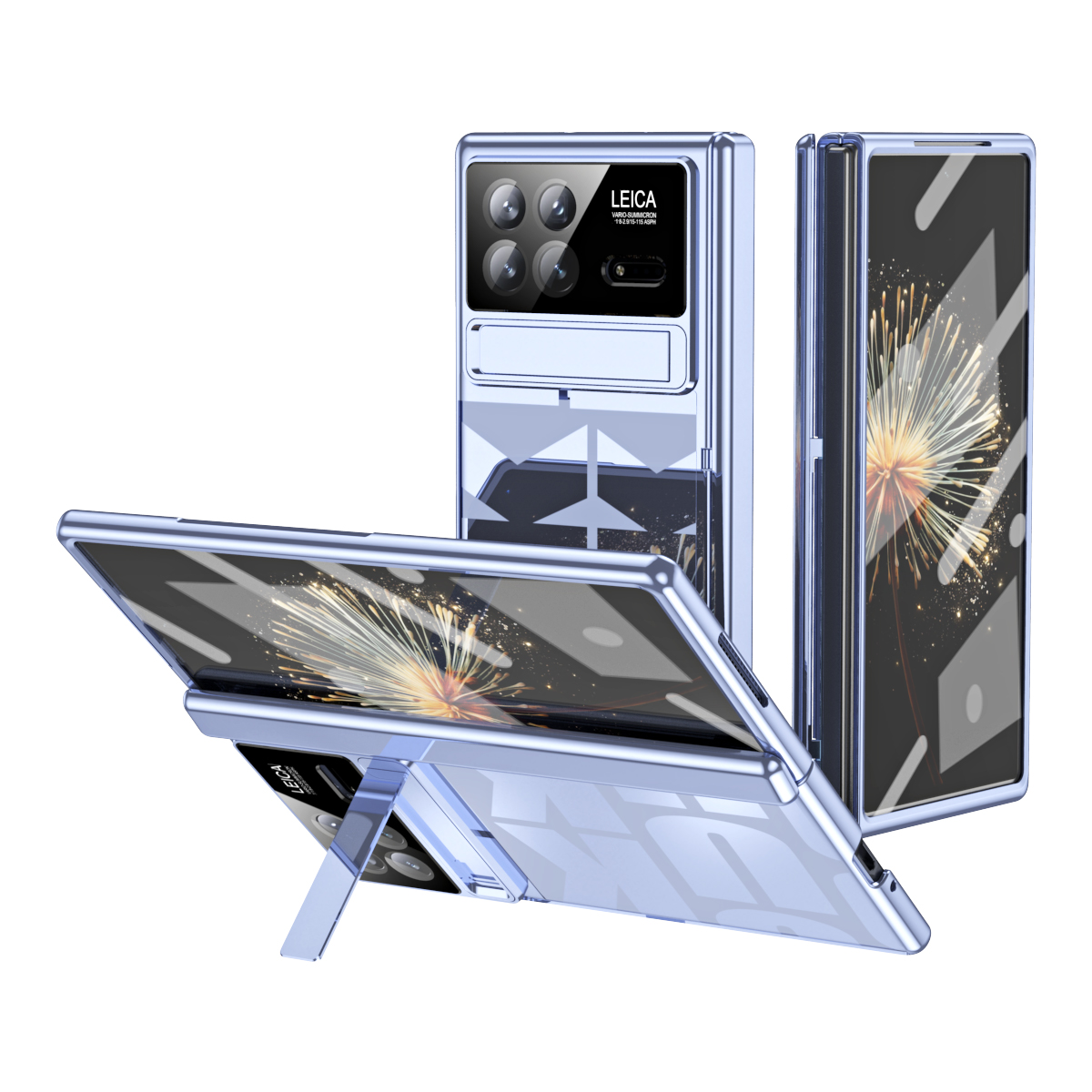 

Für Xiaomi Mix Fold 3 5G Hastensbriefsbrieben PC -telefonabdeckung Mit Screenfilm + Objektivfilm - Lila-blau, Xiaomi Mix Fold 3 5G