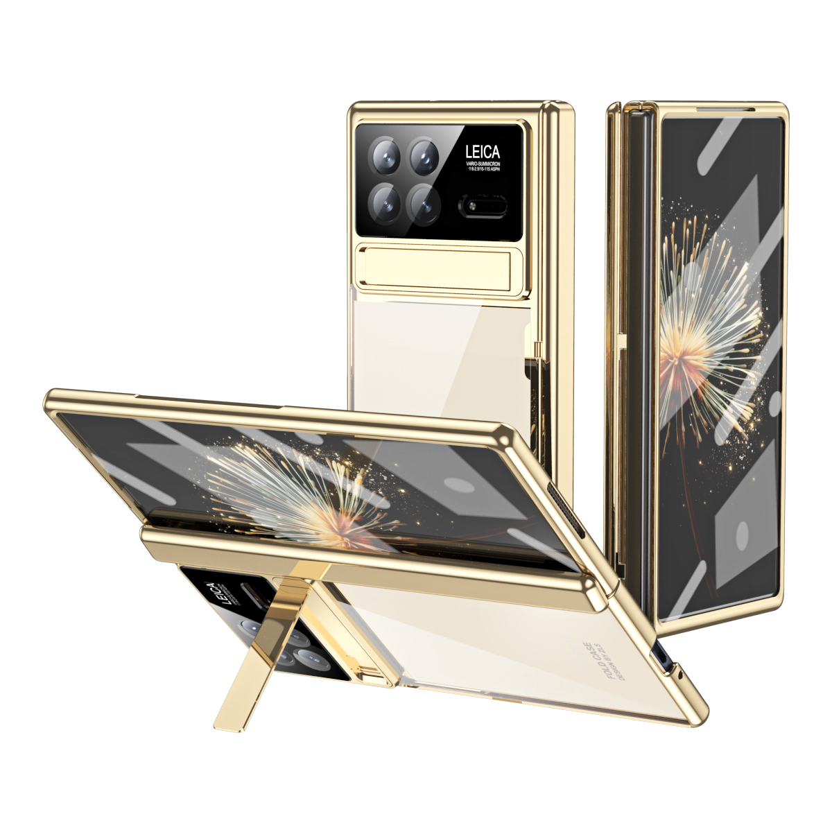 

Für Xiaomi Mix Fold 3 5G Hülle Handy Kickstand PC Cover Mit Screenfilm + Objektivfilm - Gold, Xiaomi Mix Fold 3 5G