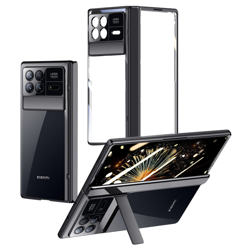 

Für Xiaomi Mix Fold 3 5G Hülle Kickstand PC -schutzabdeckung Mit HD -temperaturfilm - Schwarz, Xiaomi Mix Fold 3 5G