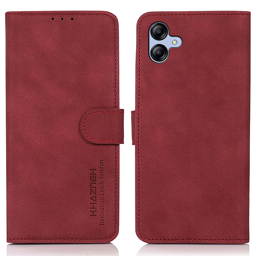 

Khazneh Für Samsung Galaxy A05 4G Hülle Strukturierte Leder -mobiltelefonabdeckung Brieftasche Shell - Rot, Samsung Galaxy A05 4G