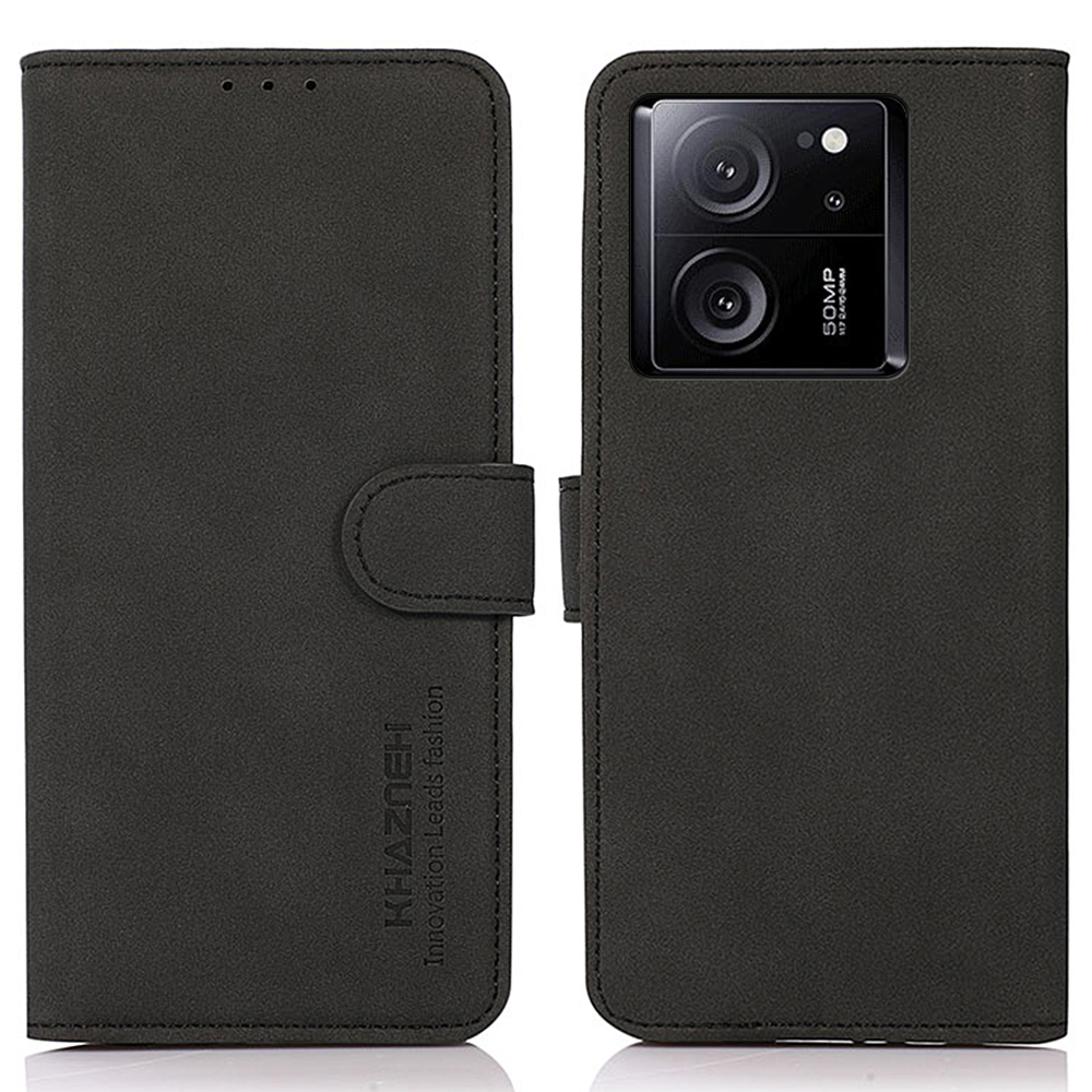 

Khazneh Für Xiaomi 13t / Redmi K60 Ultra-hülle-telefonständer Abdeckung Schlanker Pu-leder-brieftasche - Schwarz, Xiaomi Redmi K60 Ultra
