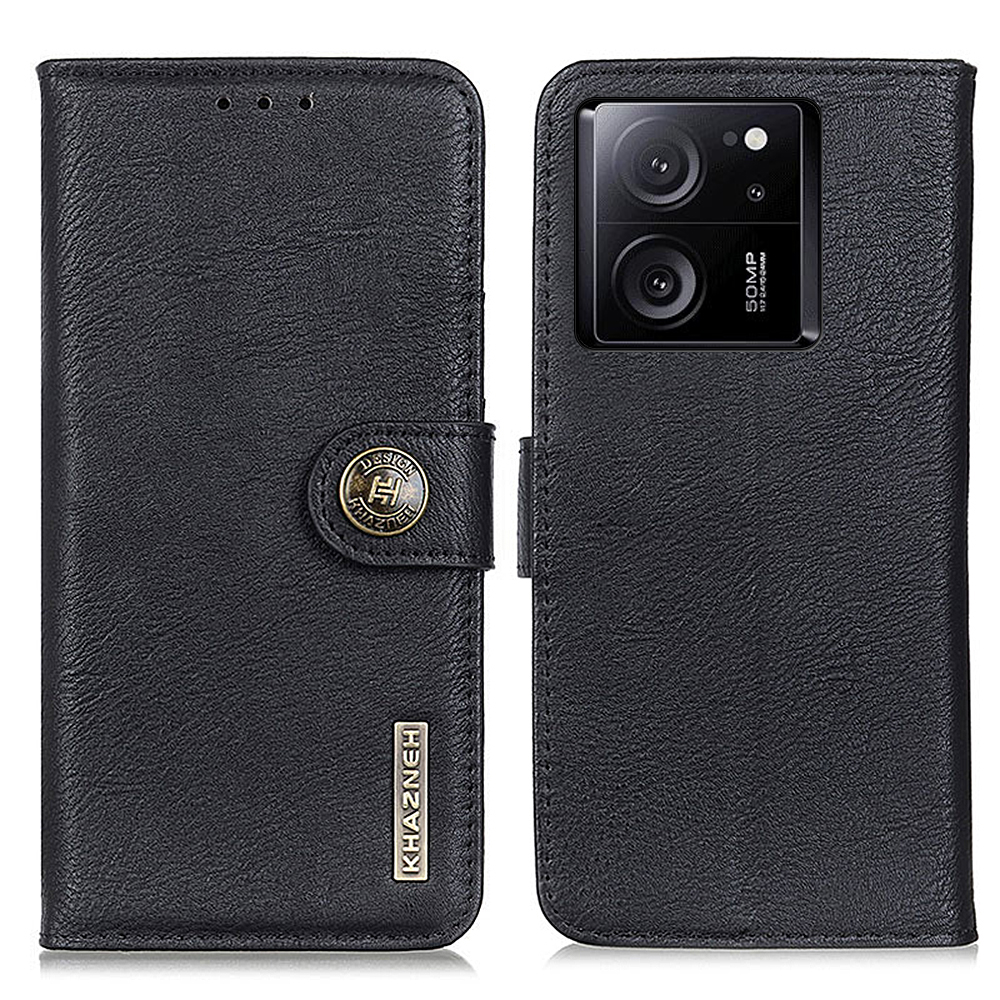 

Khazneh Für Xiaomi 13t / Redmi K60 Ultra Case Anti-drop-telefonabdeckung PU Lederstand Wallet - Schwarz, Xiaomi Redmi K60 Ultra