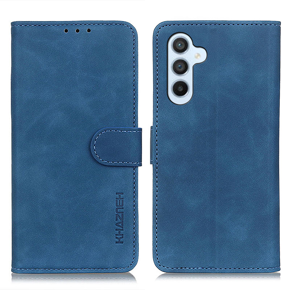 

Khazneh Für Samsung Galaxy A05s 4G Hülle Retro Textur PU Leder Brieftasche Handyabdeckung - Blau, Samsung Galaxy A05s 4G