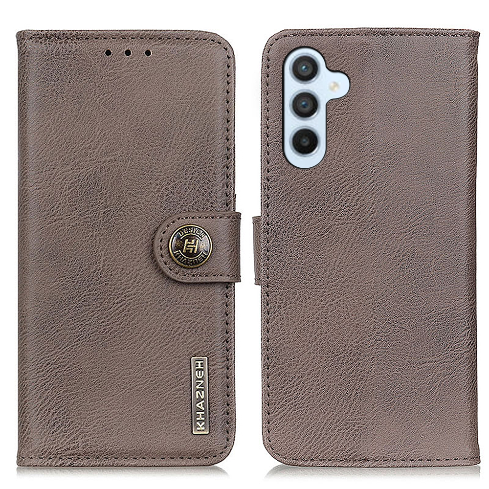 

Khazneh Für Samsung Galaxy A05s 4G Hülle Cowide Textur Stand Wallet Leder -mobiltelefonabdeckung - Khaki, Samsung Galaxy A05s 4G