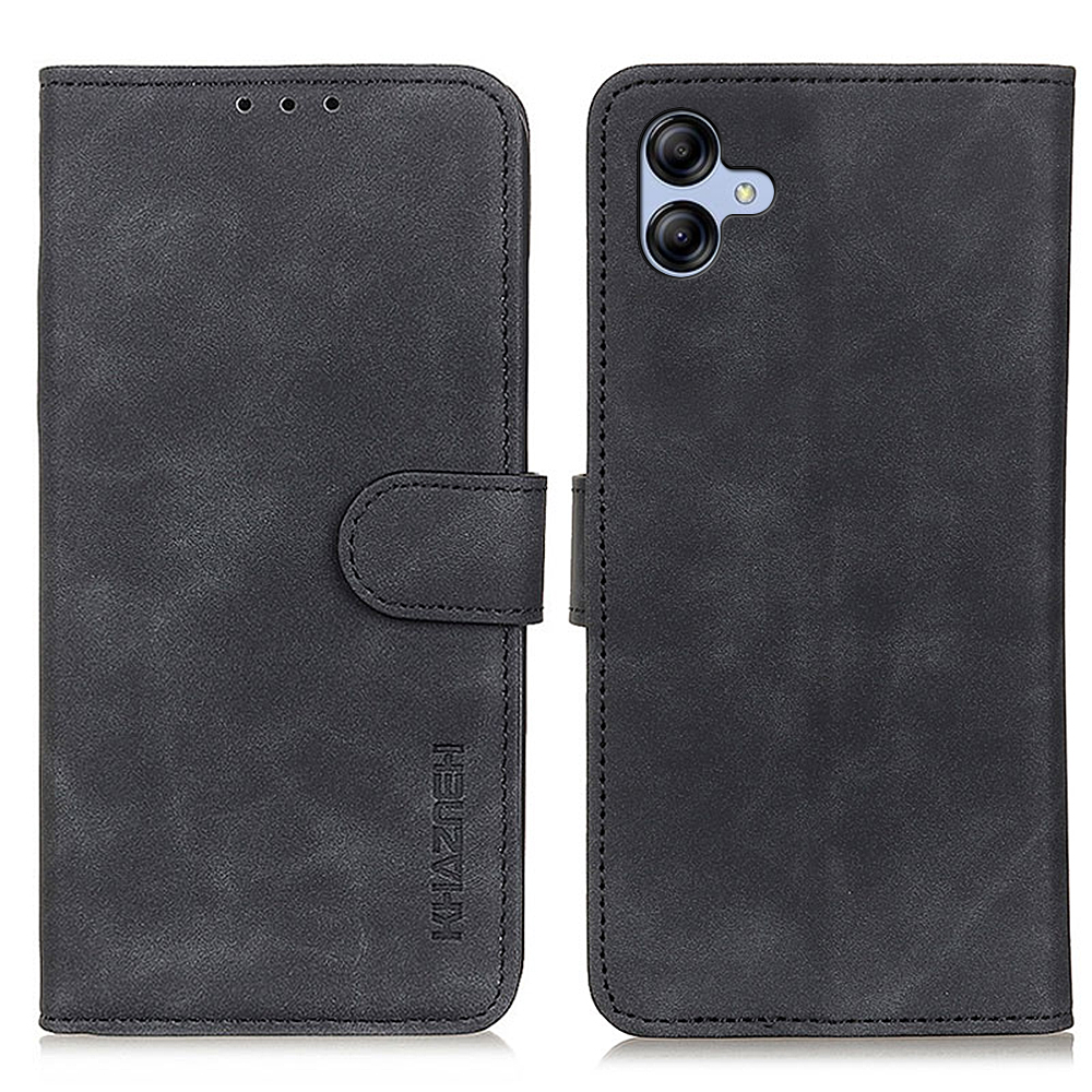 

Khazneh Für Samsung Galaxy A05 4G Hülle PU Leder Retro Textur Stand Telefonabdeckung - Schwarz, Samsung Galaxy A05 4G