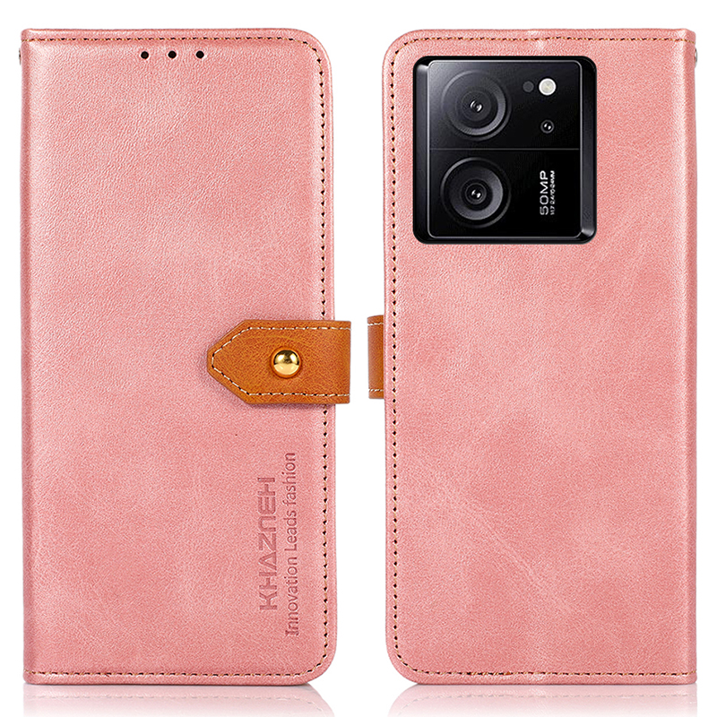 

Khazneh Für Xiaomi Redmi K60 Ultra / 13t Hülle PU Leder Telefon Deckungsständer Brieftasche - Roségold, Xiaomi Redmi K60 Ultra