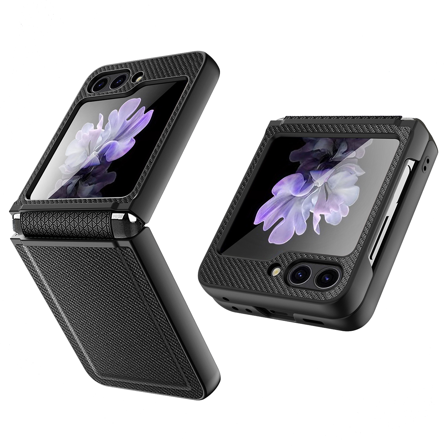 

Für Samsung Galaxy Z Flip5 5G Hülle Heckglasfilm PU+PC -telefonabdeckung, Galaxy Z Flip5 5G