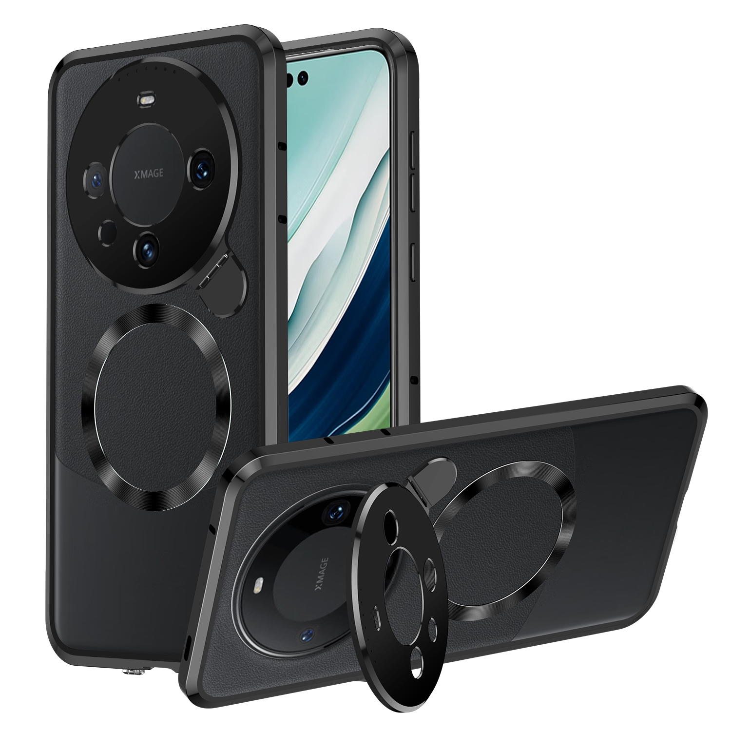 

Für Huawei Mate 60 Pro / Mate 60 Pro+ Case Aluminiumlegierung+ pc Aroma Telefonabdeckung - Schwarz, Huawei Mate 60 Pro