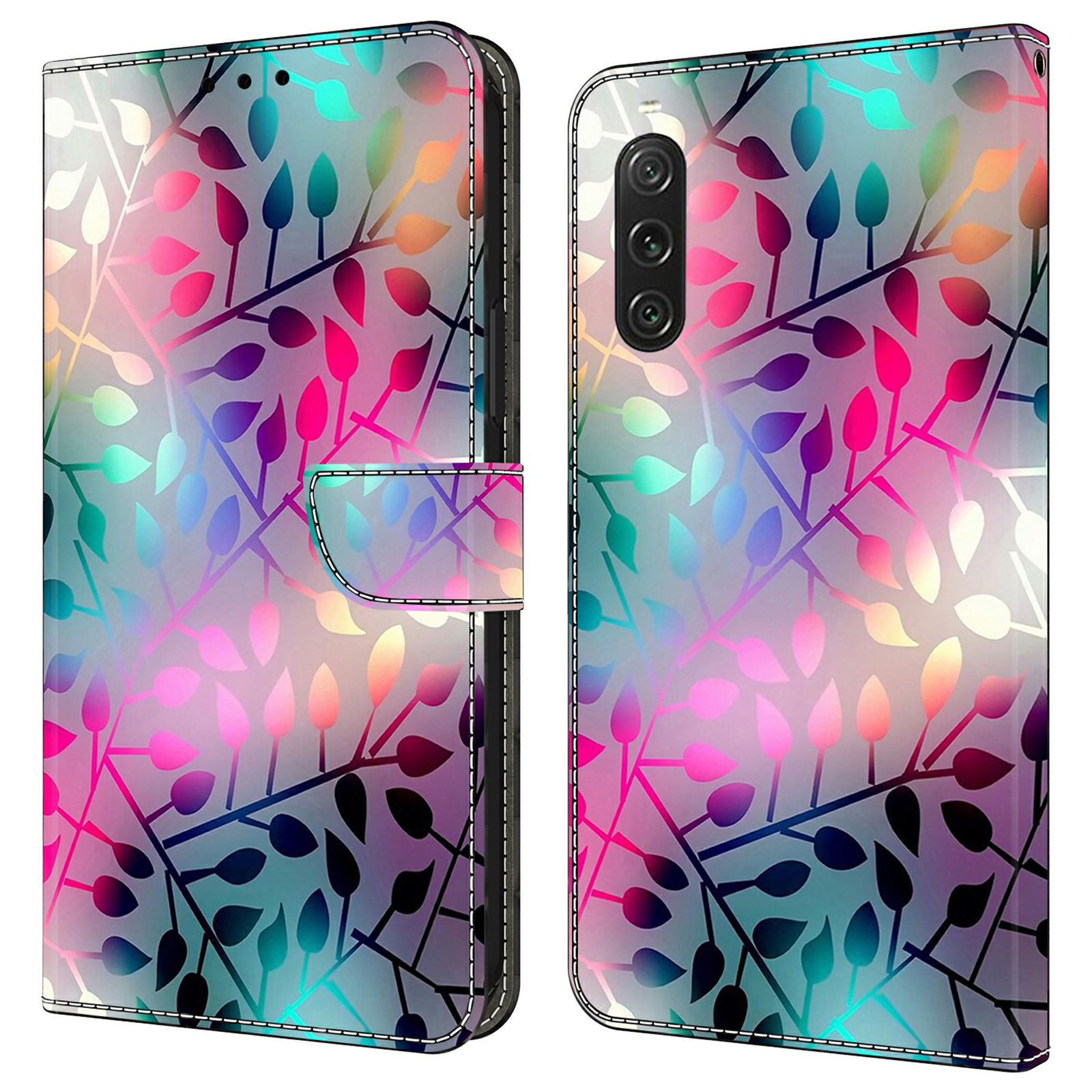 

Für Sony Xperia 10 V Schutzhülle 3D -muster Druckleder -brieftaschen -telefonabdeckung - Ahornblatt, Sony Xperia 10 V
