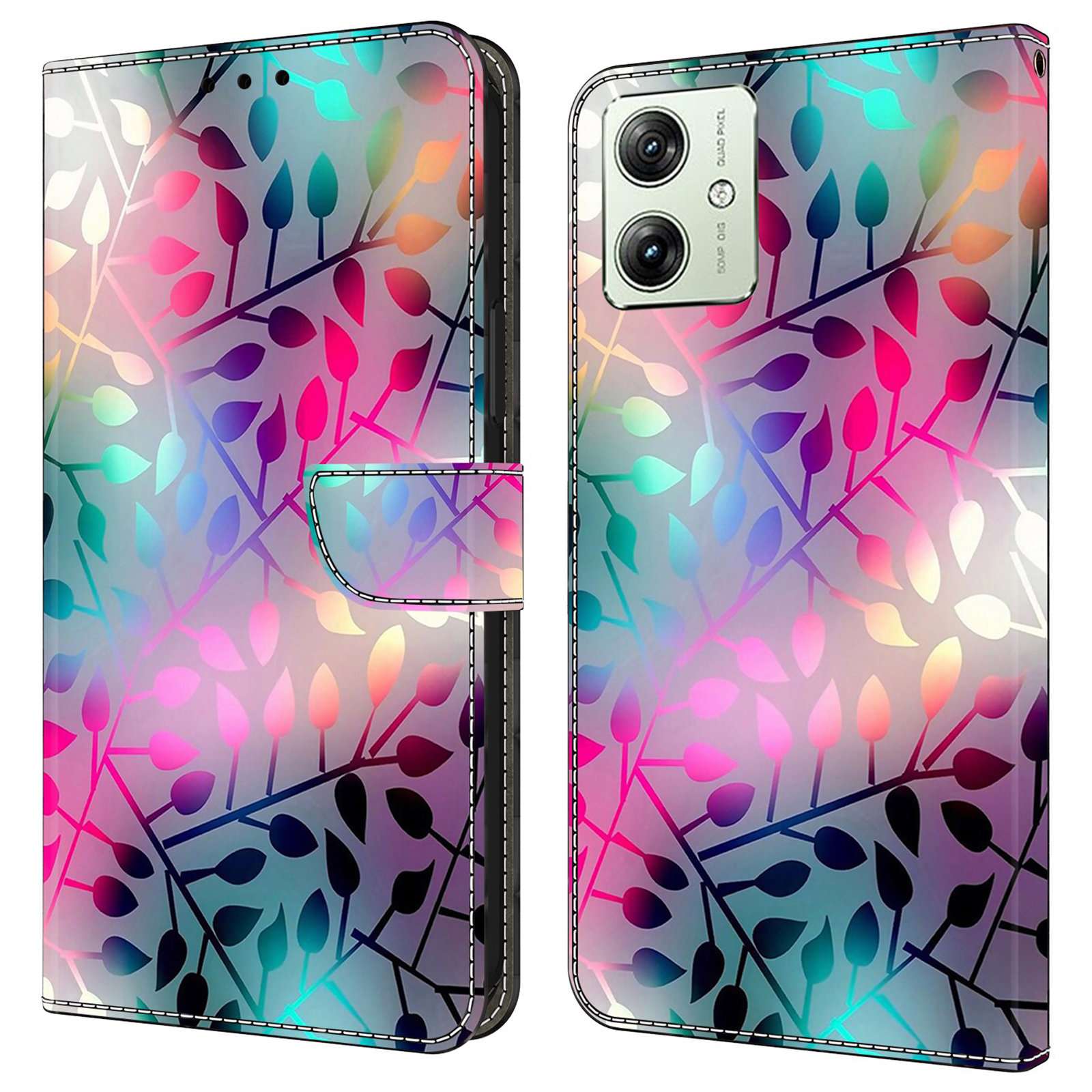 

Brieftasche Telefonhülle Für Motorola Moto G54 5G Hülle 3D -muster Druckleder -flip -abdeckung - Ahornblatt, Motorola Moto G54 5G
