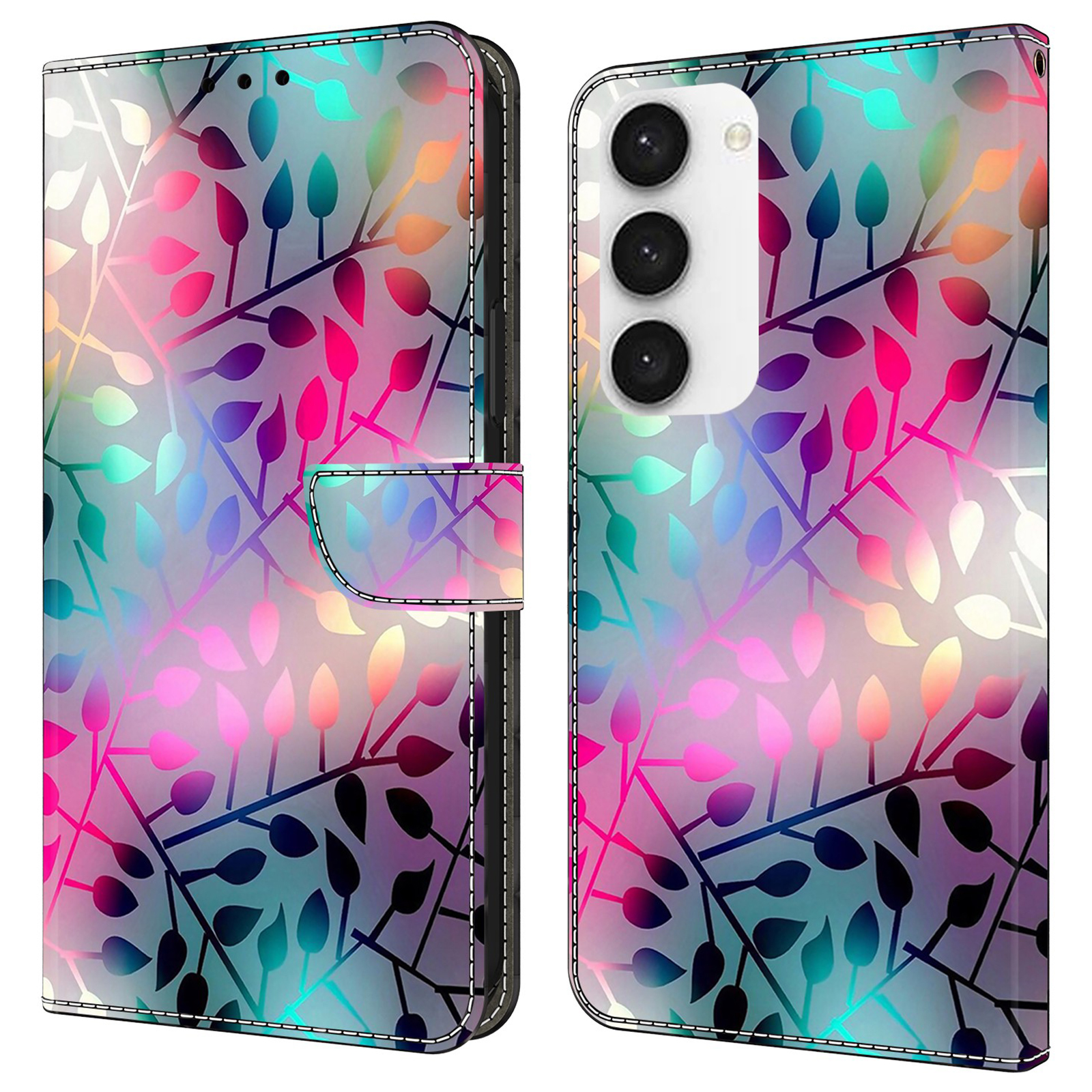 

Für Samsung Galaxy S23+ Hülle Anti-drogen-brieftaschen-handy-muster-druckleder-flip-abdeckung - Ahornblatt, Galaxy S23+