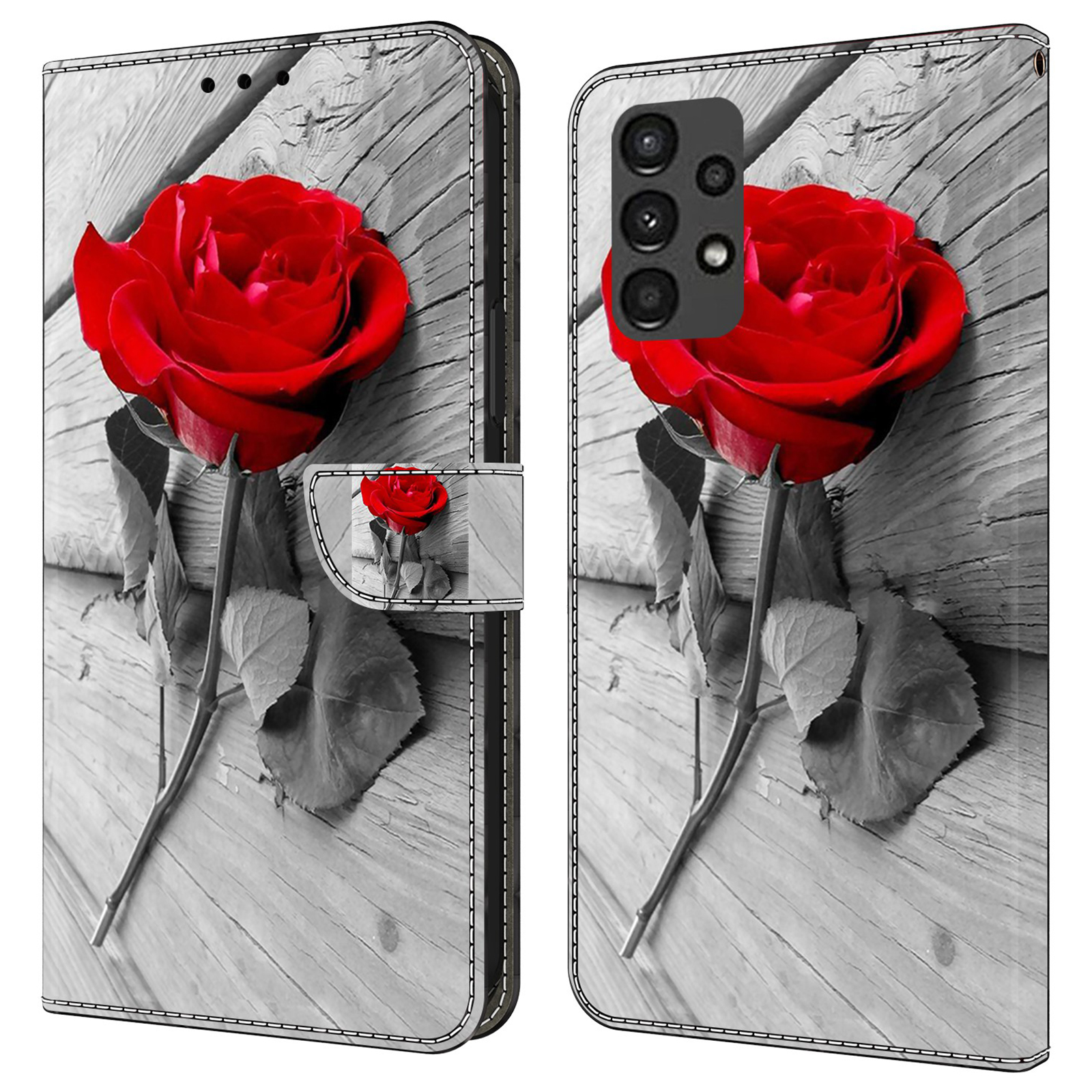 

Für Samsung Galaxy A13 5G / A13 4G Hülle Schutz Lederflip -telefonabdeckung - Rose, Galaxy A13 5G