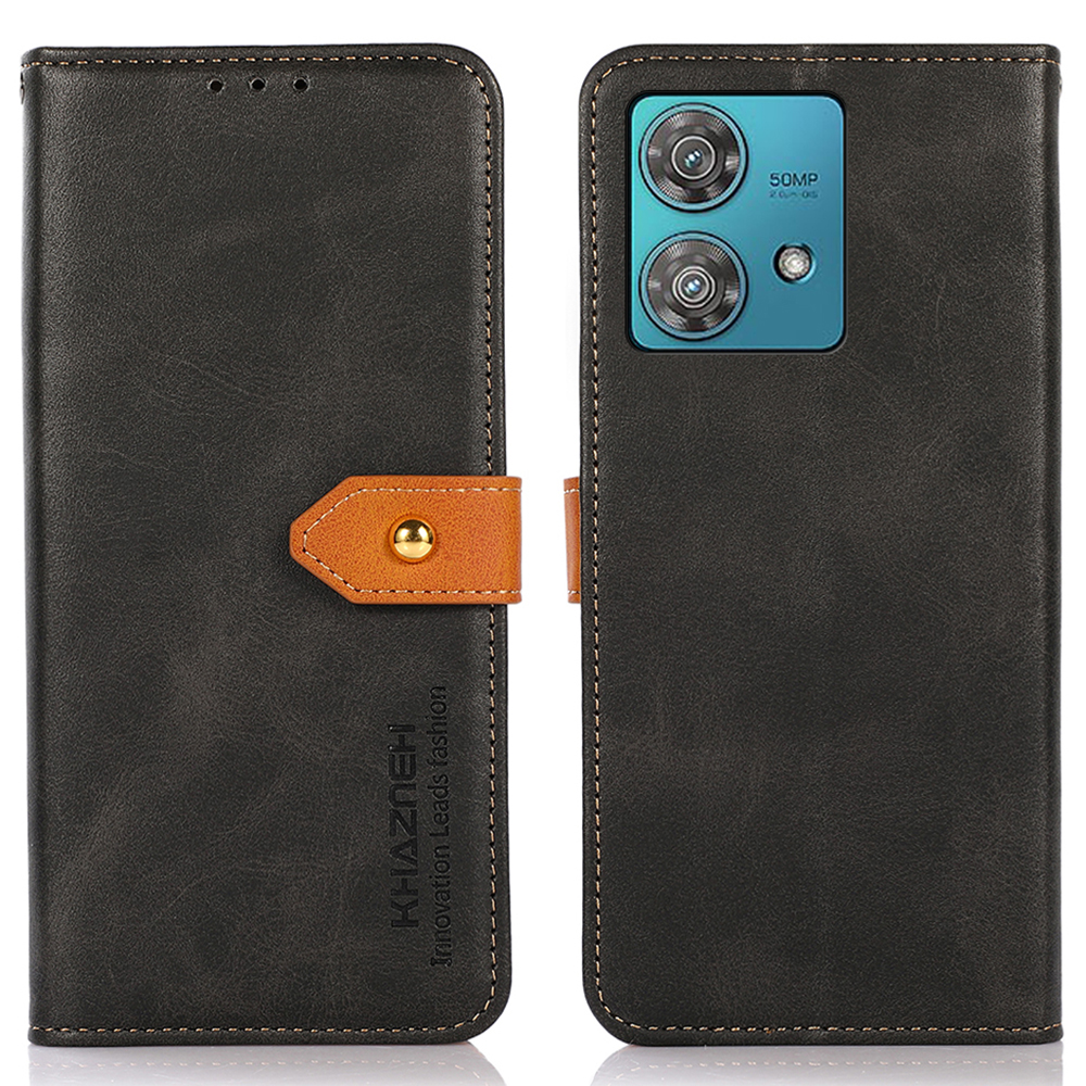 

Khazneh Für Motorola Moto G84 5G Hülle Leder Telefonabdeckung Brieftasche - Schwarz, Motorola Moto G84 5G