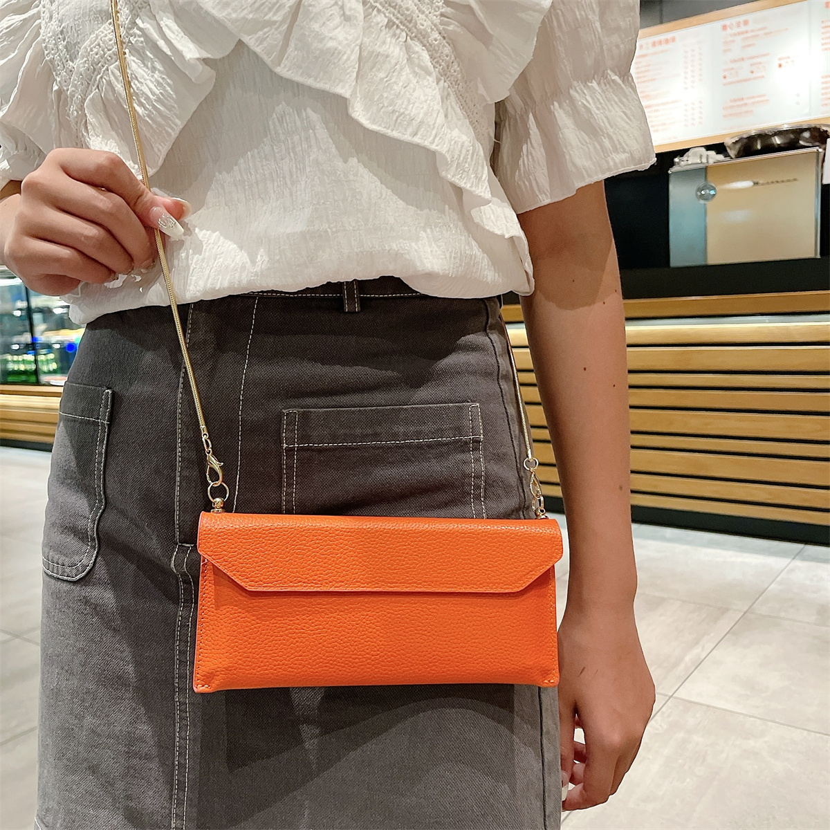 

Horizontale Telefontasche Für Honor V-geld - Orange, Honor V Purse