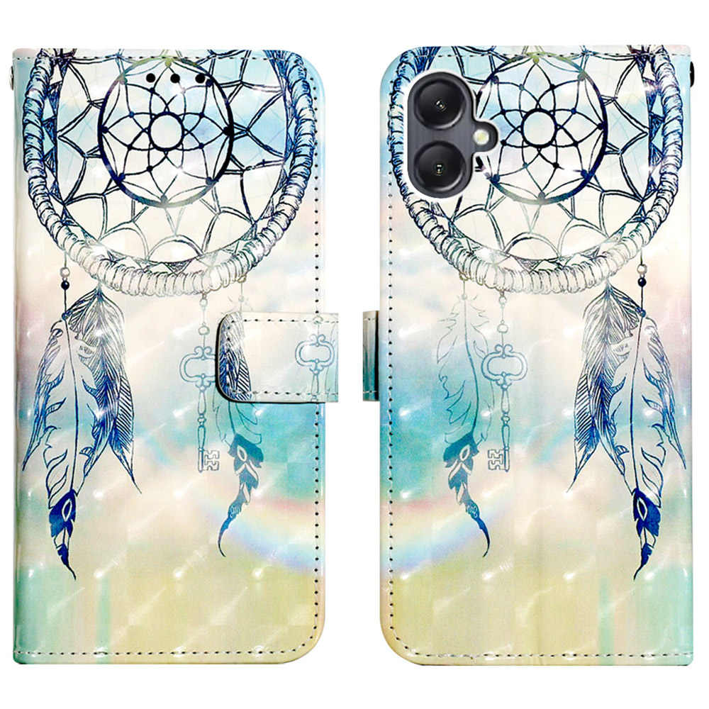 

YB Muster Druckleder Serie-2 Für Samsung Galaxy A05 4G Hülle 3D Muster Brieftasche Flip Phone Deckung - Traumwindspiel, Samsung Galaxy A05 4G