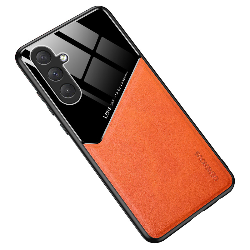 

Für Samsung Galaxy M54 5G / F54 5G Koffer Präziser Ausschnitt Lederbeschichtete TPU+PC -telefonabdeckung - Orange, Galaxy M54 5G