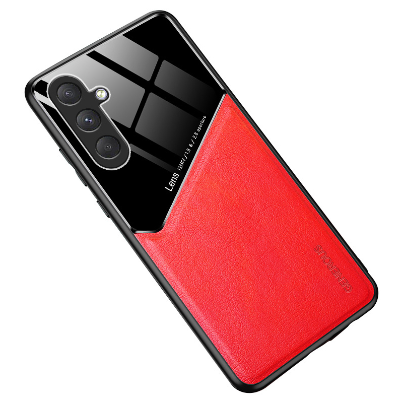 

Für Samsung Galaxy M54 5G / F54 5G Koffer Präziser Ausschnitt Lederbeschichtete TPU+PC -telefonabdeckung - Rot, Galaxy M54 5G