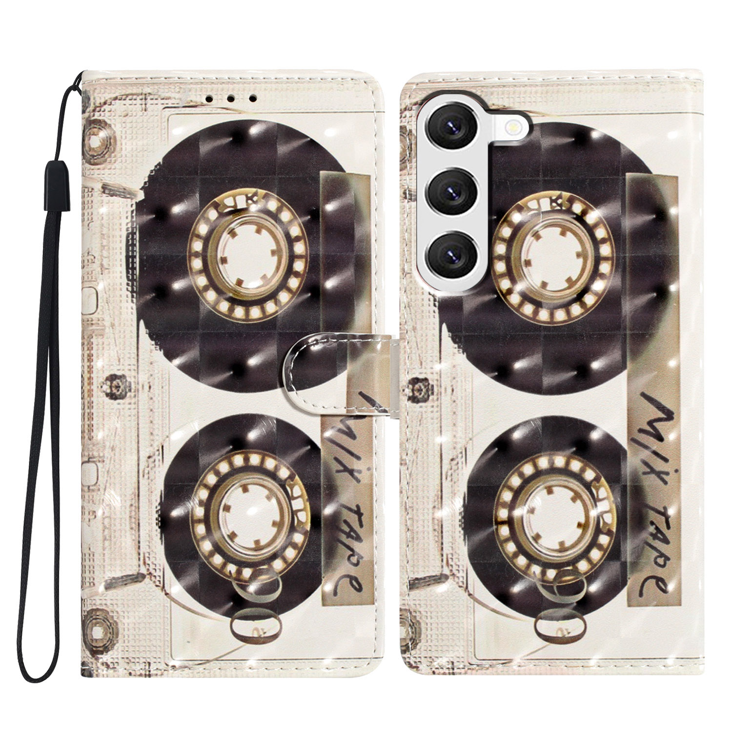 

Für Samsung Galaxy S23+ Case 3D Muster PU Lederständer Verfügt Über Flip -telefonabdeckung - Band, Galaxy S23+