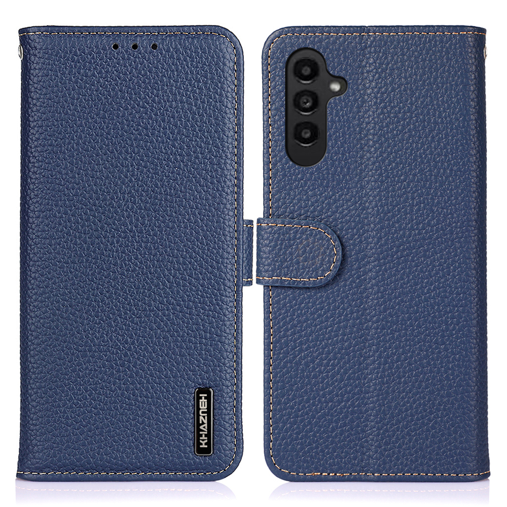 

Khazneh Für Samsung Galaxy A05s 4G Hülle Echte Kuhleder -telefonabdeckung Mit Brieftasche - Blau, Samsung Galaxy A05s 4G