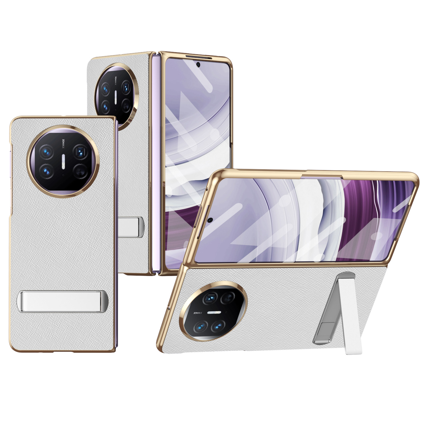 

Slim Pc-telefonabdeckung Für Huawei Mate X5 Case Anti-drop-schutzhülle Mit Kickstand - Silber, Huawei Mate X5