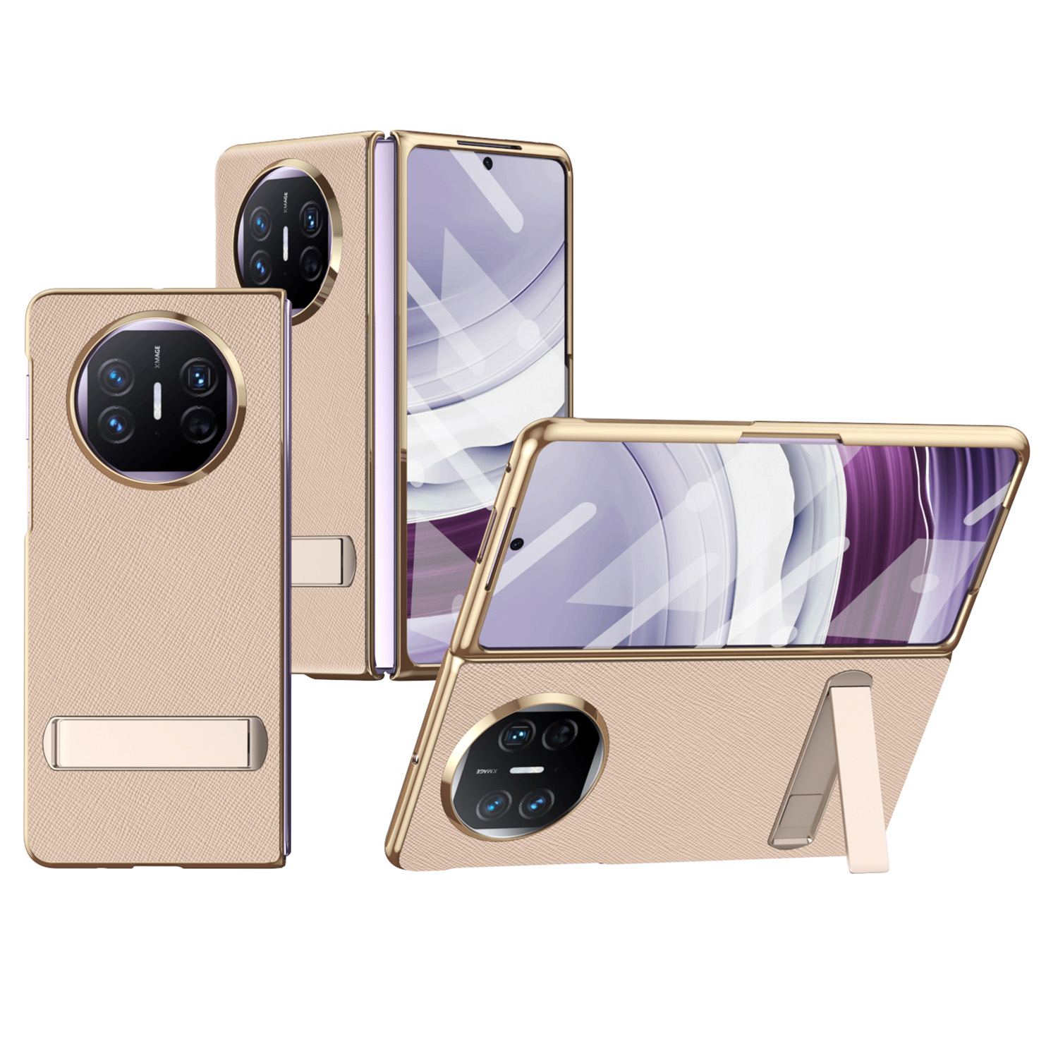 

Slim Pc-telefonabdeckung Für Huawei Mate X5 Case Anti-drop-schutzhülle Mit Kickstand - Gold, Huawei Mate X5