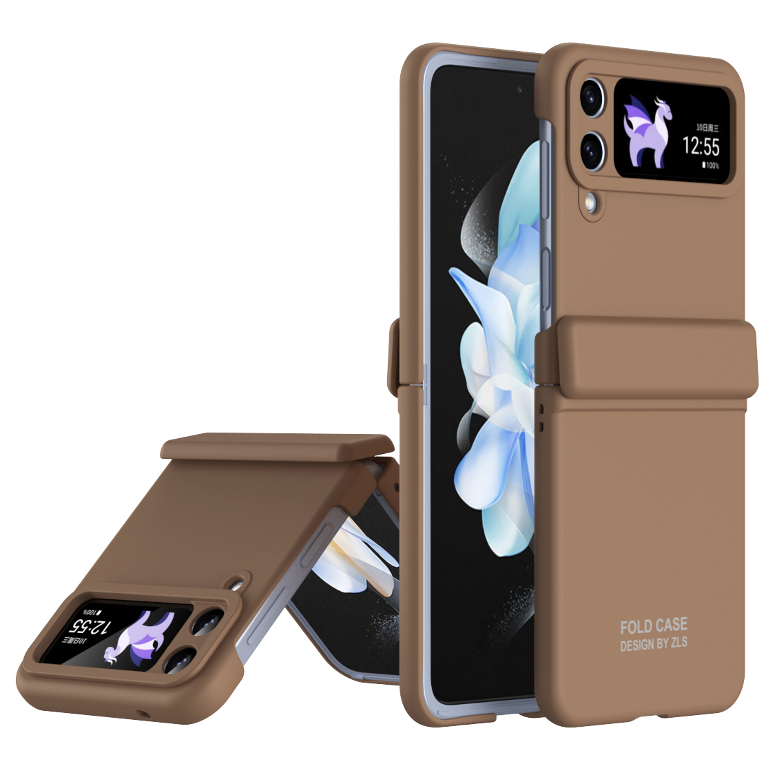 

Für Samsung Galaxy Z Flip3 5G Hülle Harthartpc Scharnler Scharnierschutz Telefonabdeckung - Braun, Samsung Galaxy Z Flip3 5G