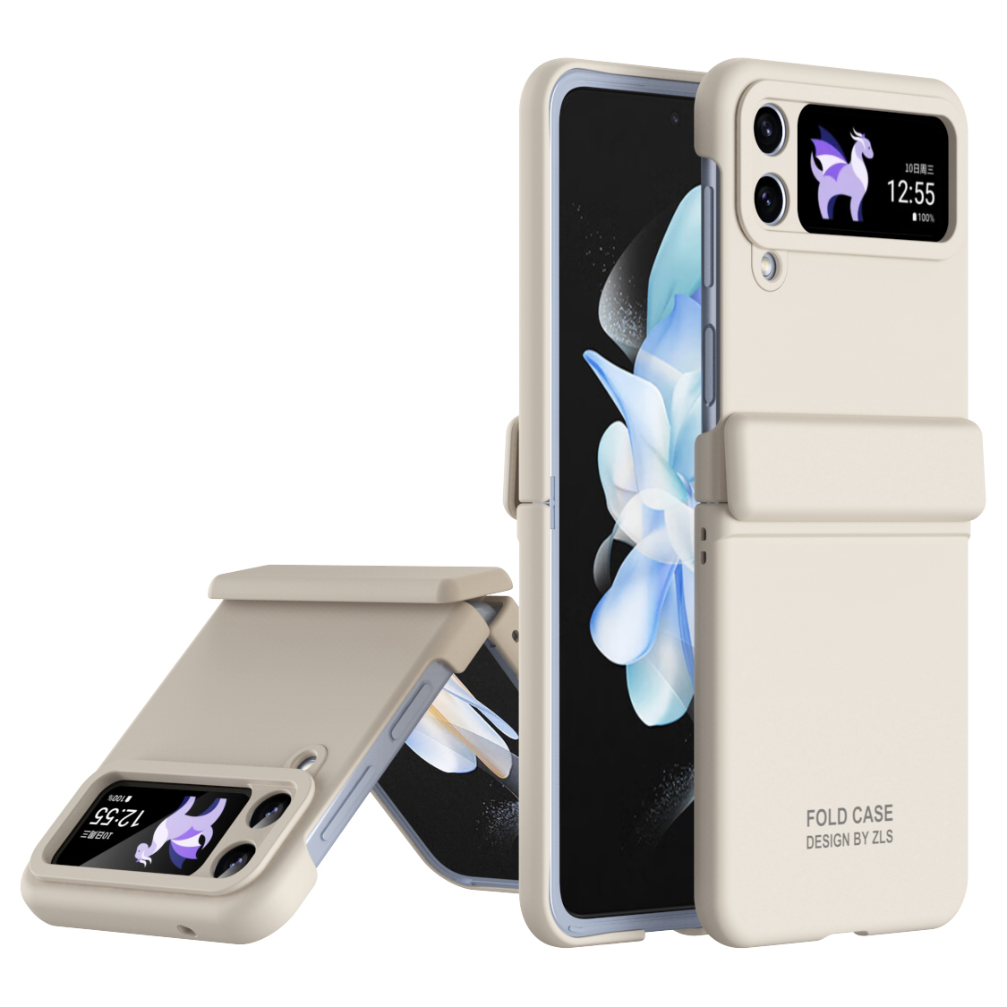 

Für Samsung Galaxy Z Flip4 5G Hülle Hard PC Anti-fall-telefonabdeckung - Beige, Galaxy Z Flip4 5G