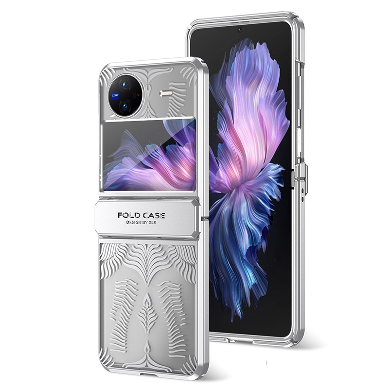 

Für Vivo X Flip Case Slim Fit Hard PC Fling Frame Design Zurück -telefonabdeckung - Silber, vivo X Flip