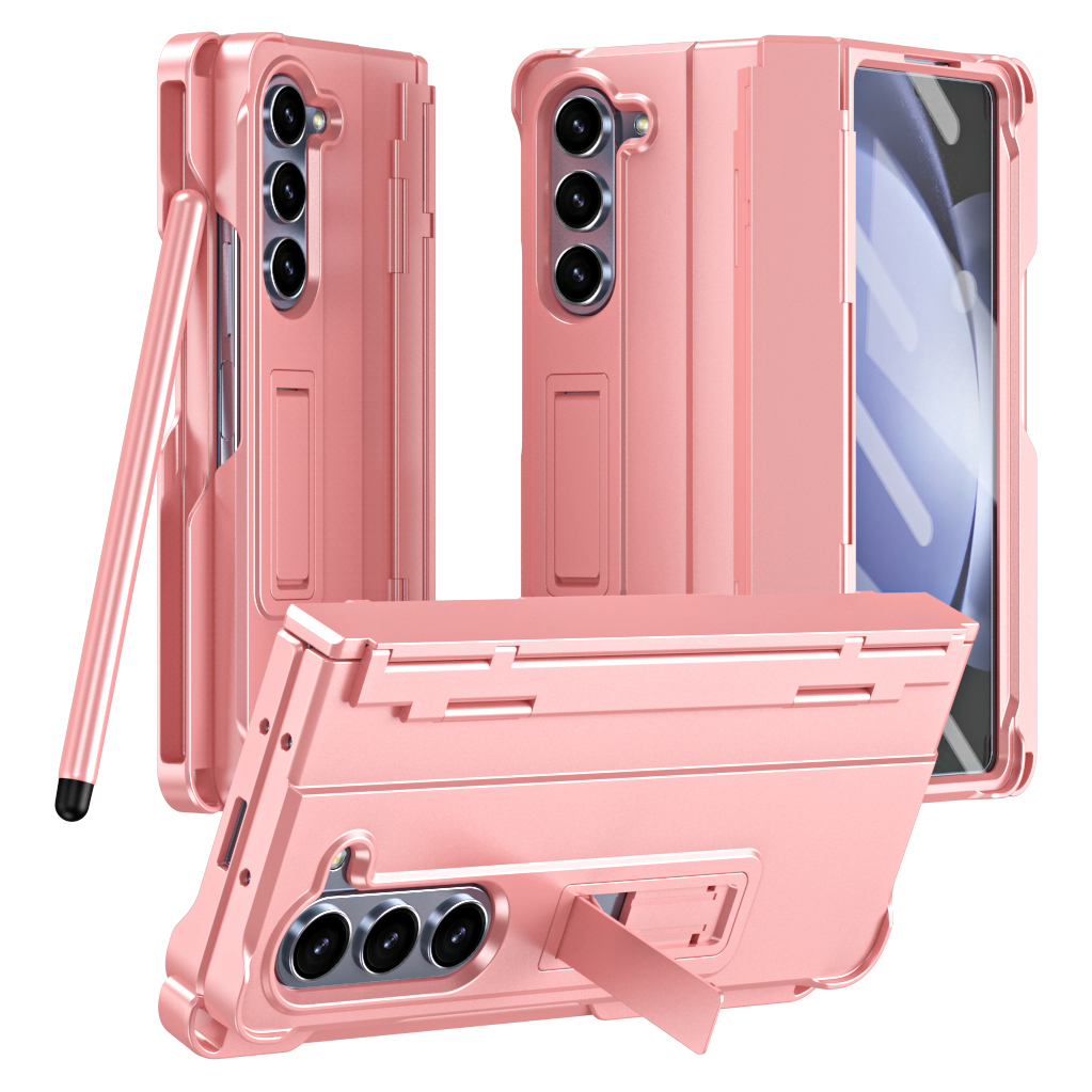 

Für Samsung Galaxy Z Fold5 5G Hage Schüsschreisschusse PC -telefonabdeckung Mit Bildschirmschützer / Stiftstift - Rosa, Galaxy Z Fold5 5G