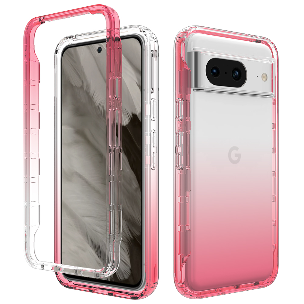 

Für Google Pixel 8 Fall Transparent Gradient Telefonabdeckung - Gradient Rot, Google Pixel 8