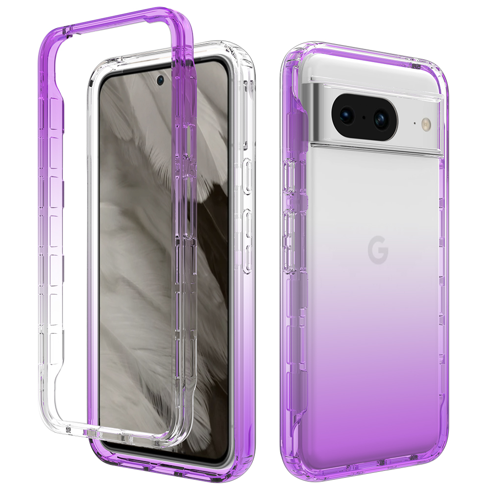 

Für Google Pixel 8 Fall Transparent Gradient Telefonabdeckung - Gradientenviolett, Google Pixel 8