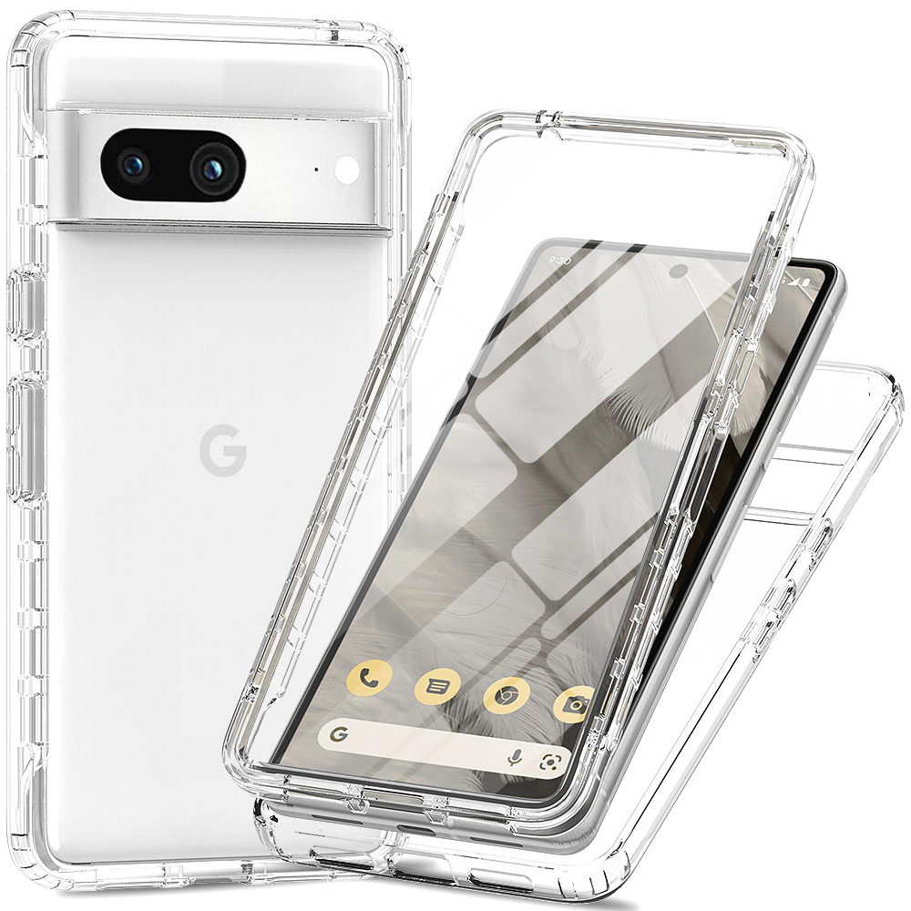 

Für Google Pixel 8 Case Gradient PC+TPU -telefonabdeckung Mit PET -bildschirmschutz - Transparent, Google Pixel 8